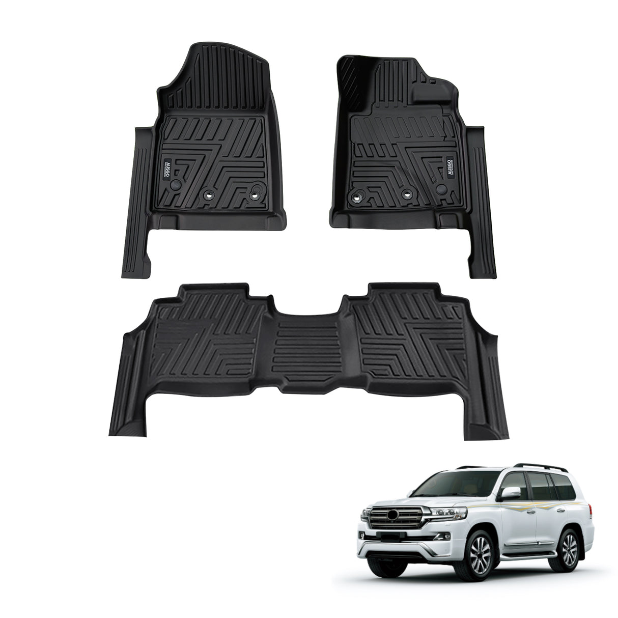 5D TPE Car Floor Mats for Toyota Land Cruiser 200 Series 2012-2021