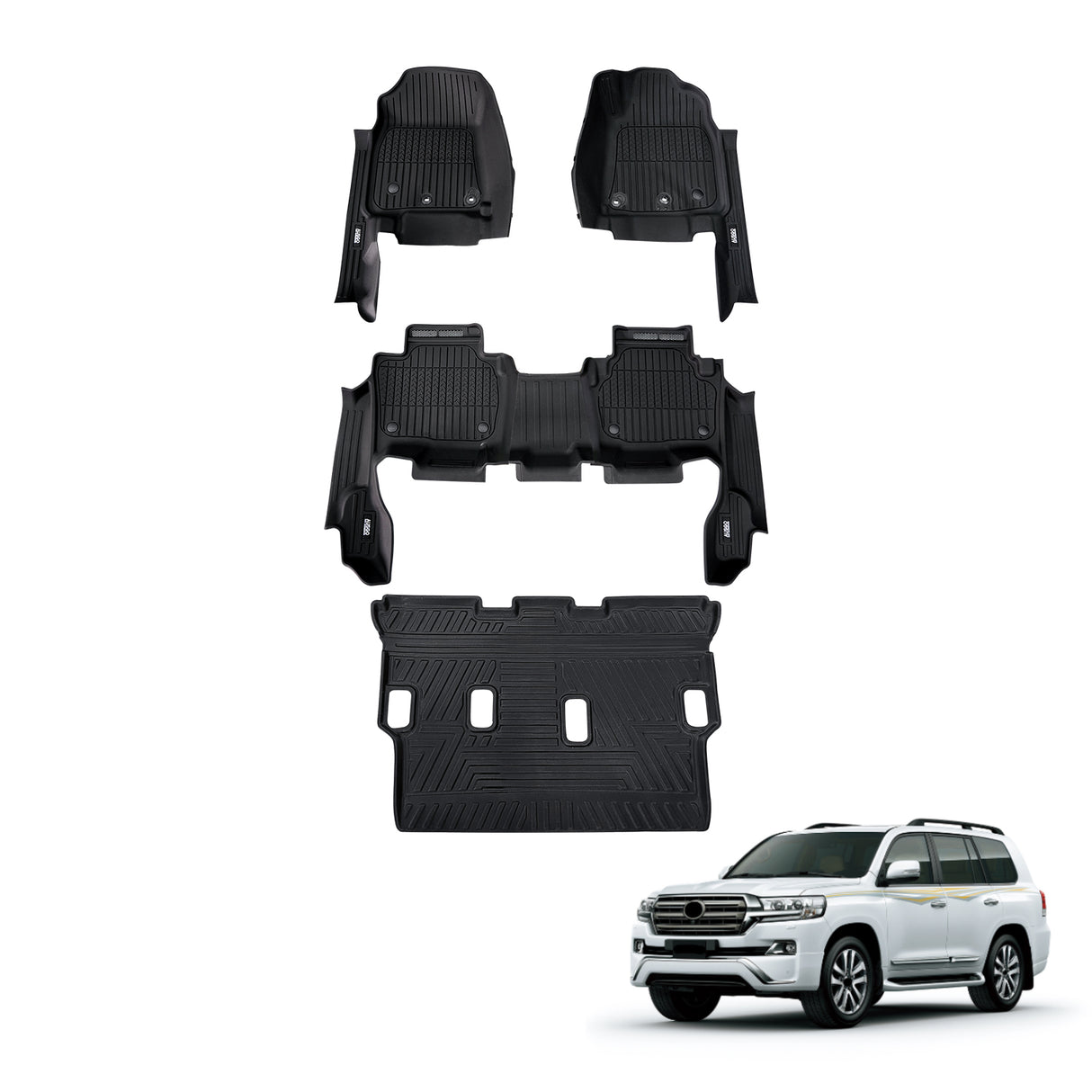 Injection 7D Car Floor Mats for Toyota Land Cruiser 200 Series 2012-2021