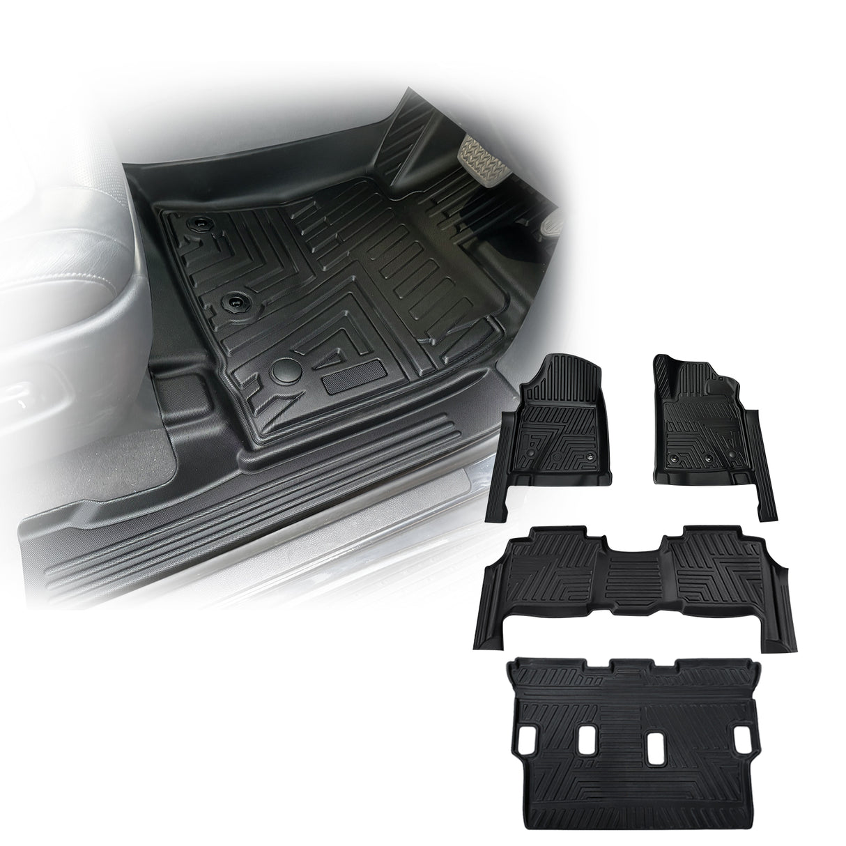5D TPE Car Floor Mats for Toyota Land Cruiser 200 Series 2012-2021