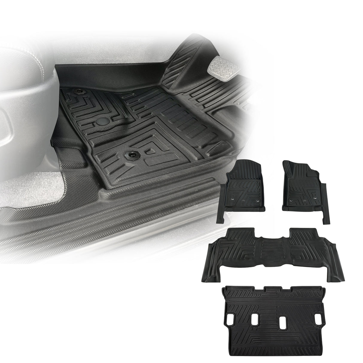 5D TPE Car Floor Mats for Toyota Landcruiser 200 2007-2012