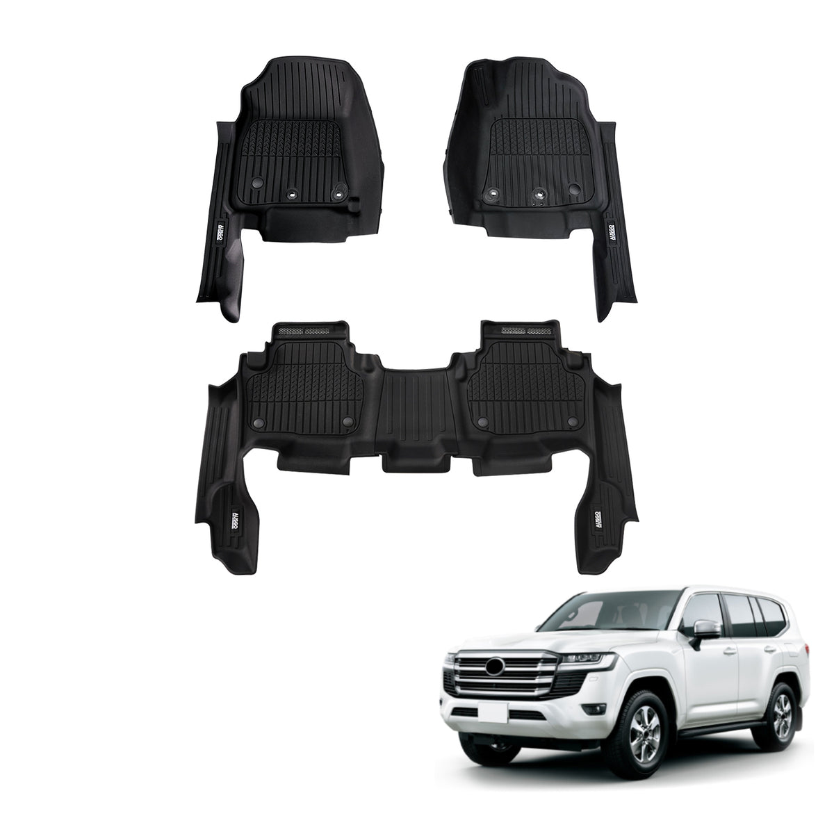 Injection 7D Car Floor Mats for Toyota LandCruiser 200 Series 2012-2021