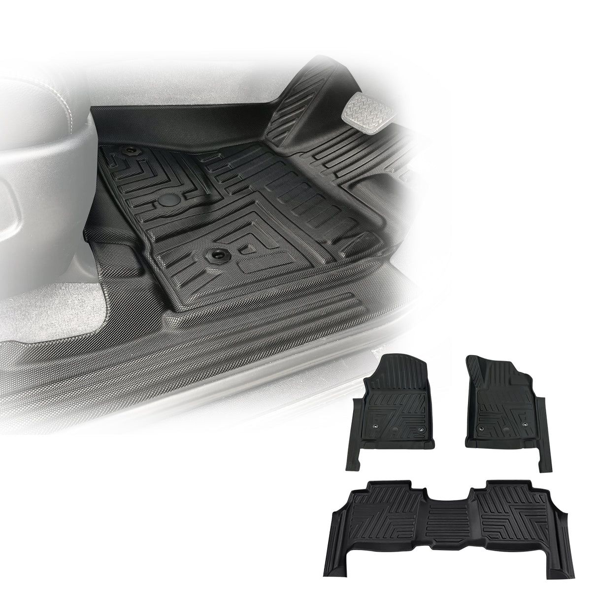 5D TPE Car Floor Mats for Toyota Landcruiser 200 2007-2012