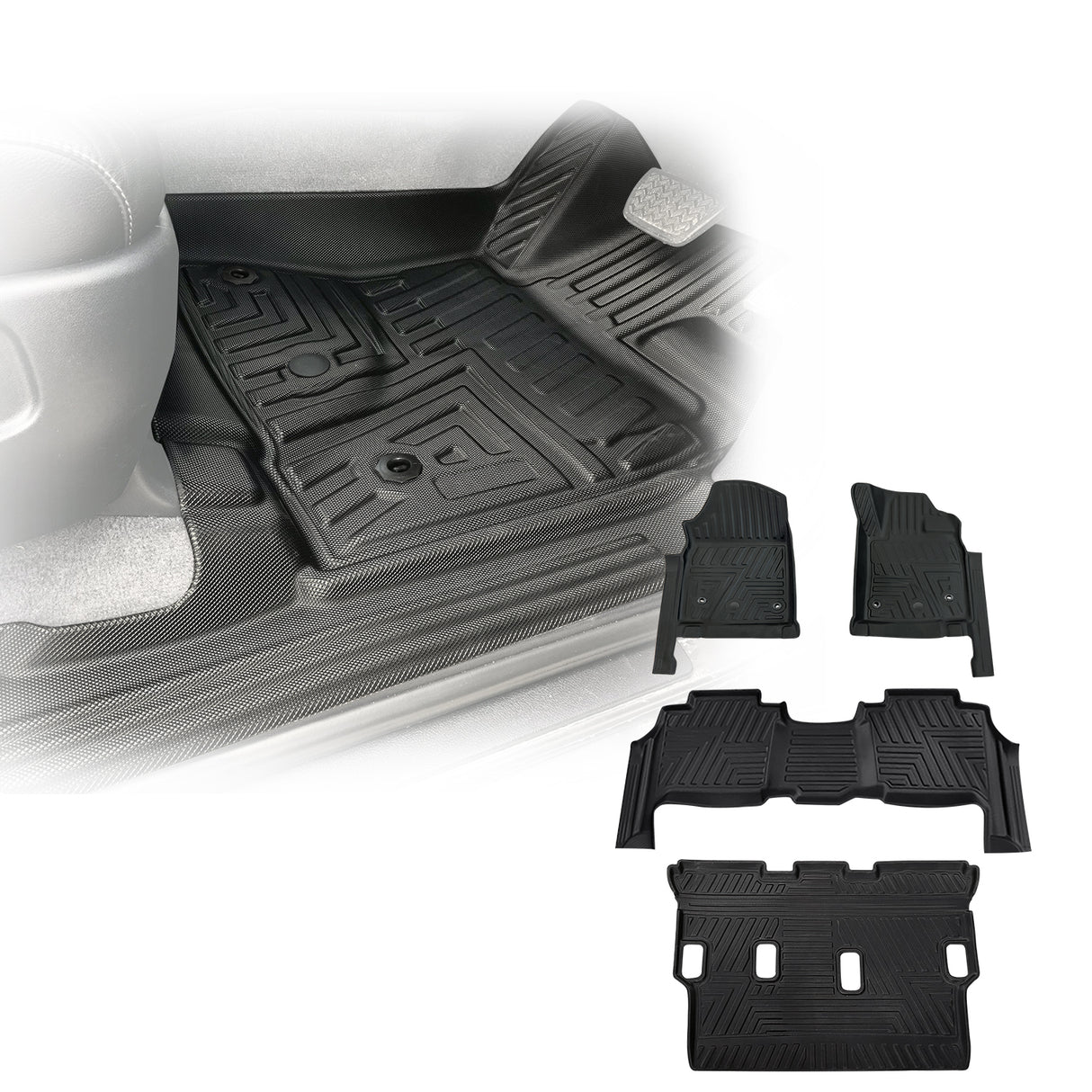 5D TPE Car Floor Mats for Toyota Landcruiser 200 2007-2012