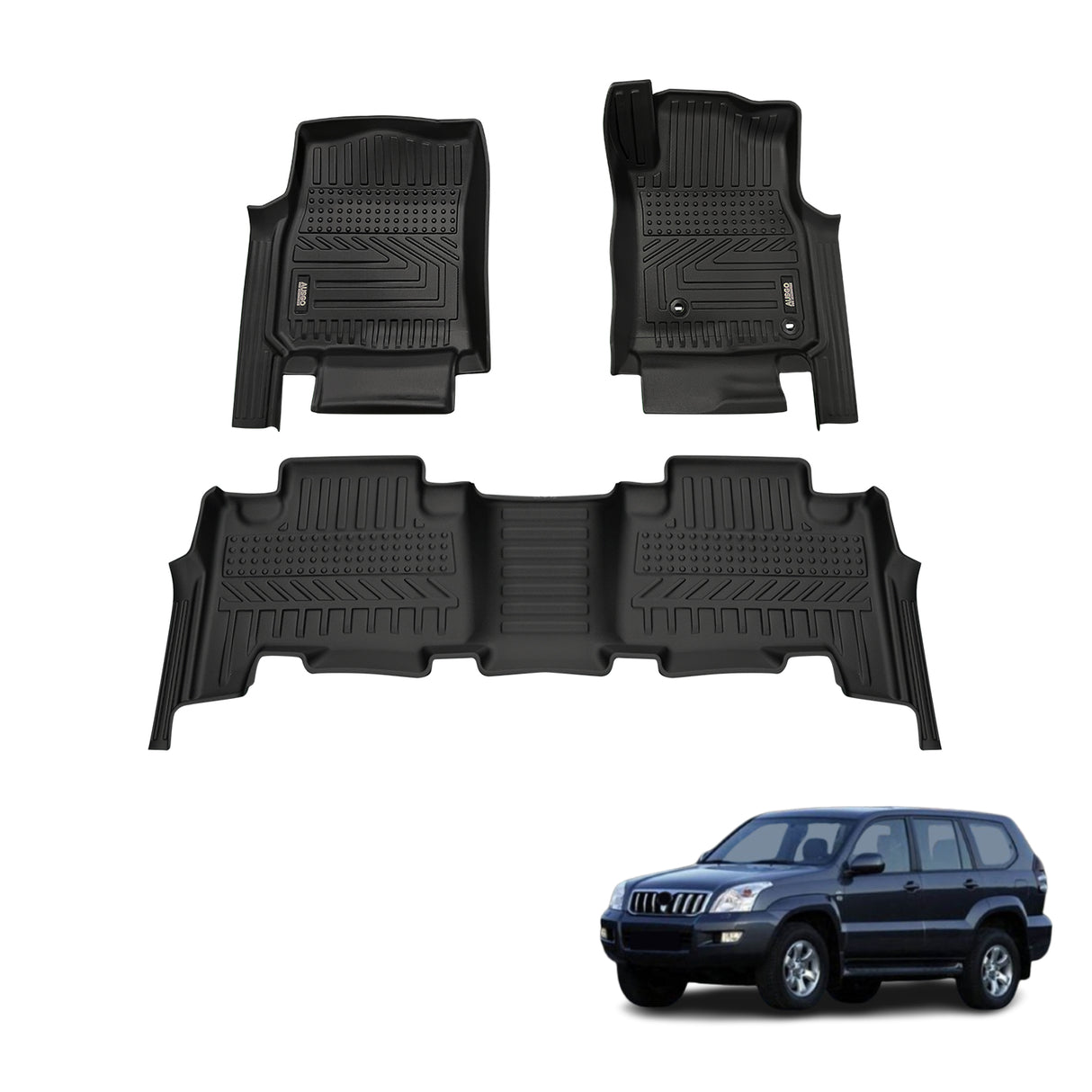 5D TPE Car Floor Mats for Toyota Land Cruiser Prado 120 Auto Transmission 2003-2009