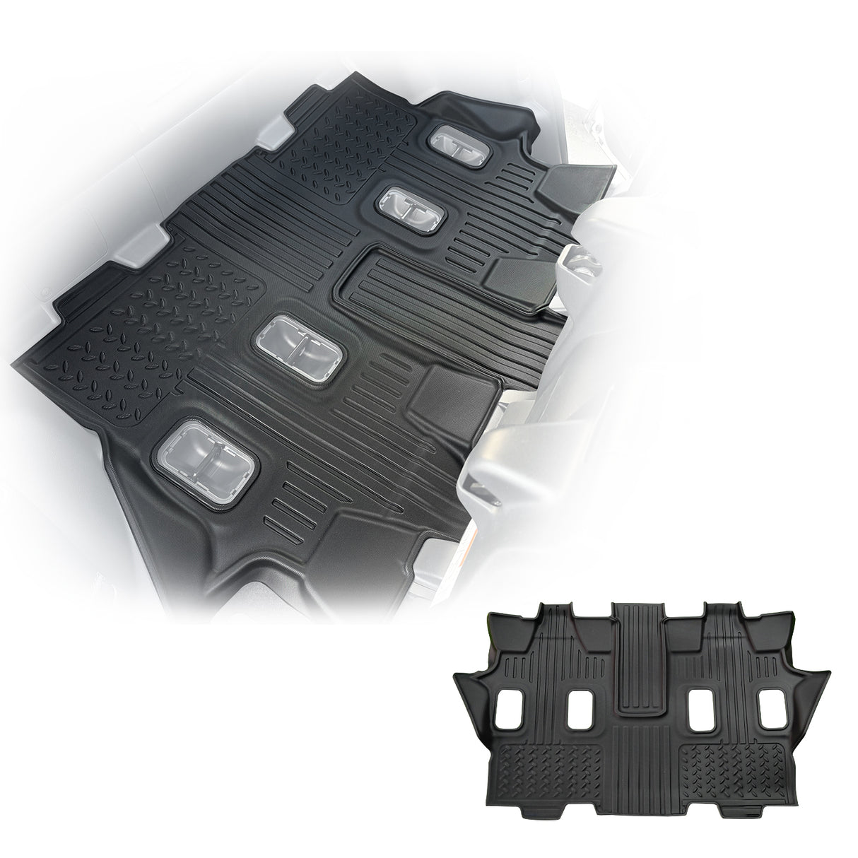 Third Row Car Floor Mats for Toyota Land Cruiser Prado 250 LC250 7 Seats 2024-Onwards