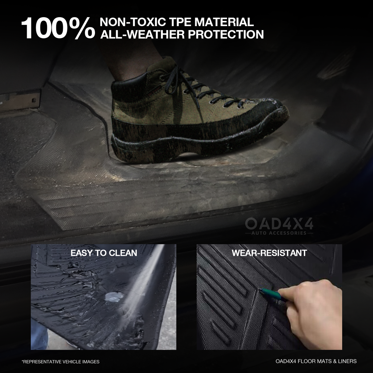 5D TPE Car Floor Mats for Toyota LandCruiser Prado 250 LC250 2024-Onwards