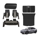 5D Double-Layer Car Floor Mats for Tesla Model Y Juniper 5 Seats 2025-Onwards