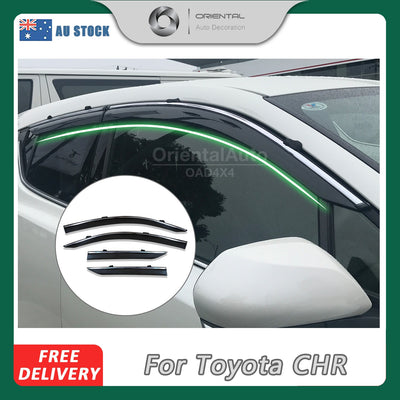 Injection Weathershields Weather Whields Window Visor For Toyota CHR CH-R 2016+