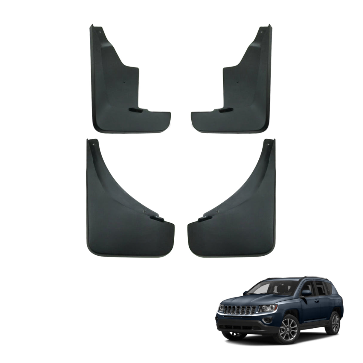 Mud Flaps Splash Guards for Jeep Compass 2007-2017