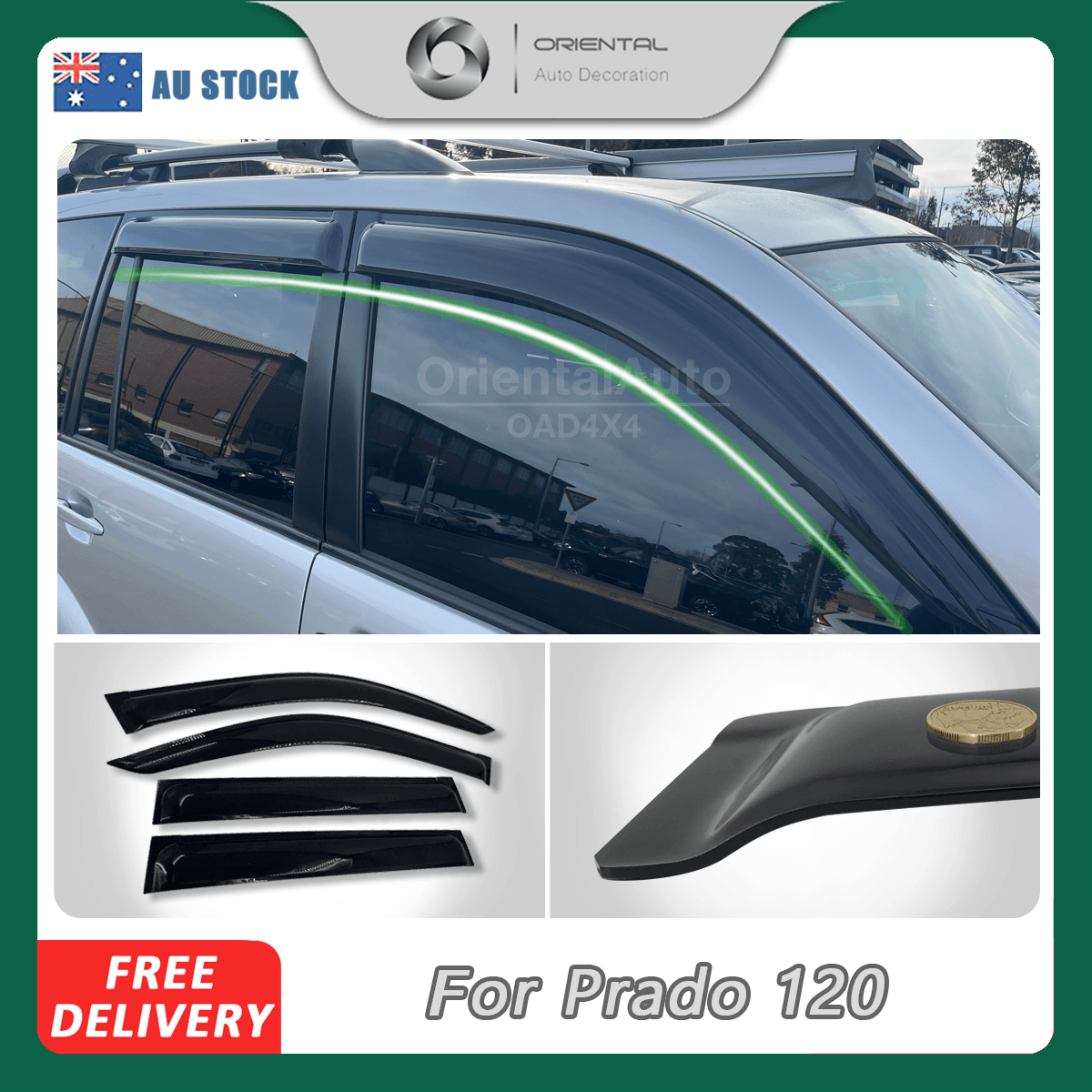 Weather Shields for Toyota Land Cruiser Prado 120 2003-2009