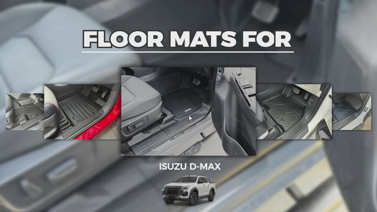 Injection 7D TPE Car Floor Mats for ISUZU D-MAX Dual Cab 2020-Onwards