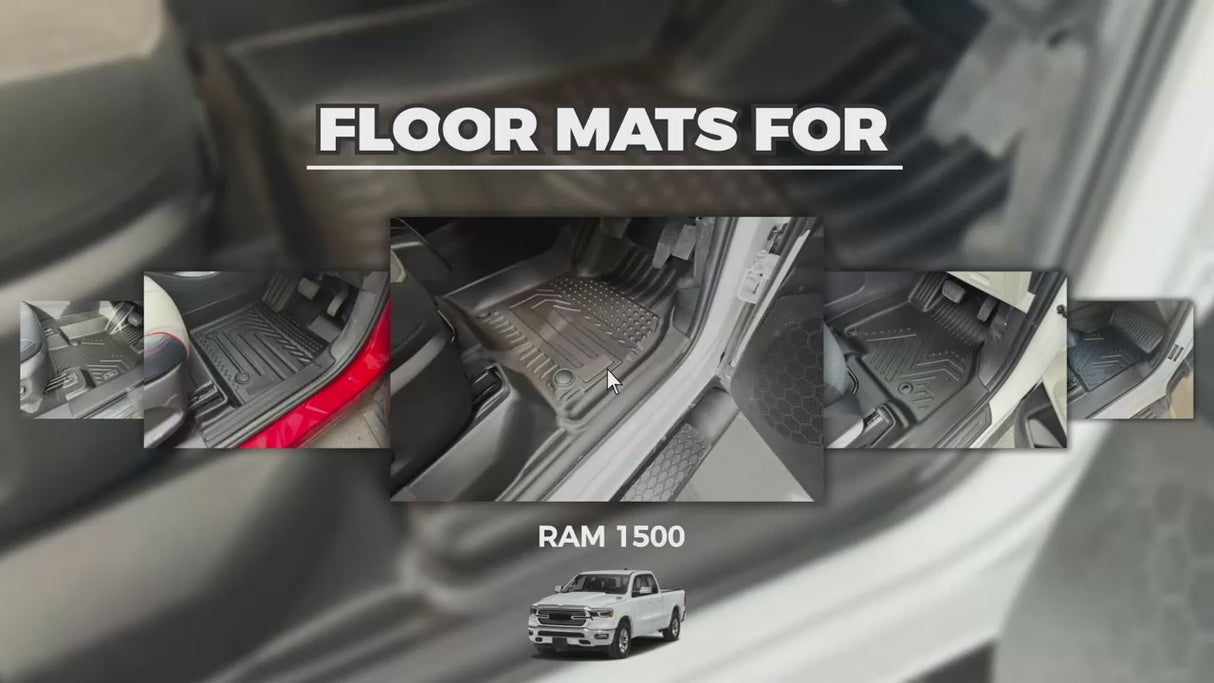 5D TPE Car Floor Mats for RAM 1500 DS Series Crew Cab 2017-2022