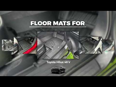 5D TPE Car Floor Mats for Toyota Hilux Dual Cab mild-hybrid 48V 2024-Onwards