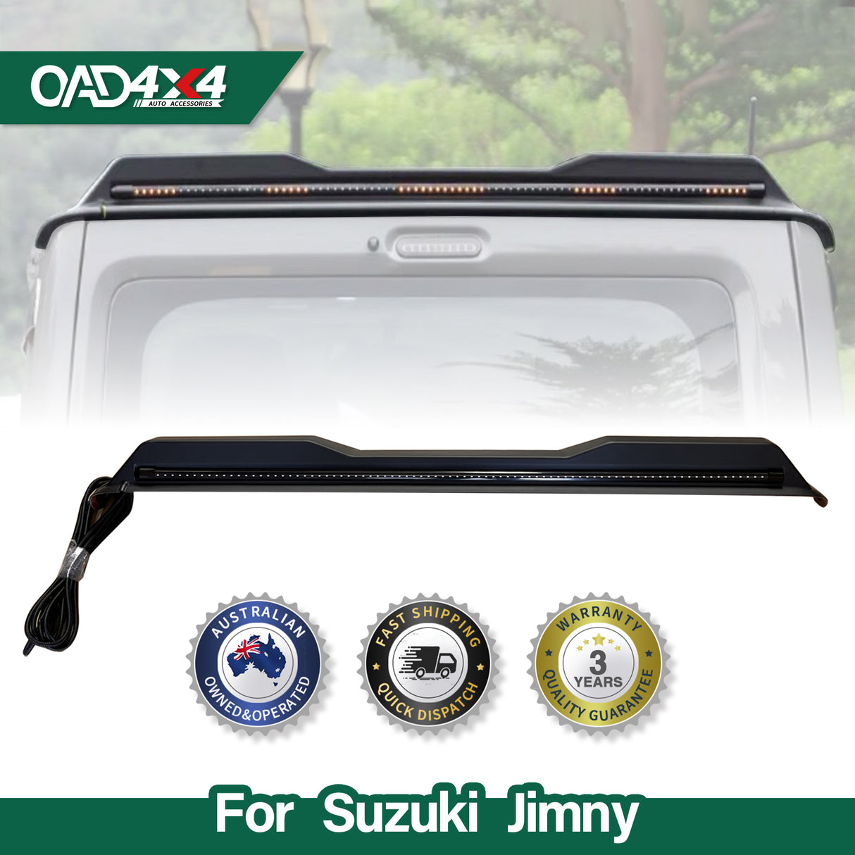 Rear Roof Spoiler with LED Light for Suzuki Jimny 2018-Onwards