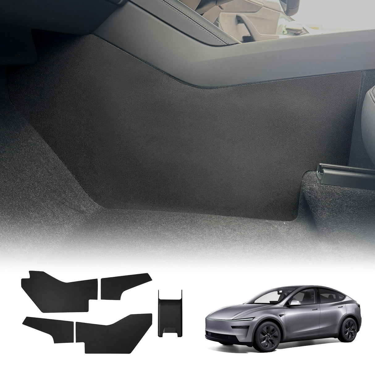 Centre Console Side Kick Protector Mats for Tesla Model Y Juniper 2025-Onwards 5PCS