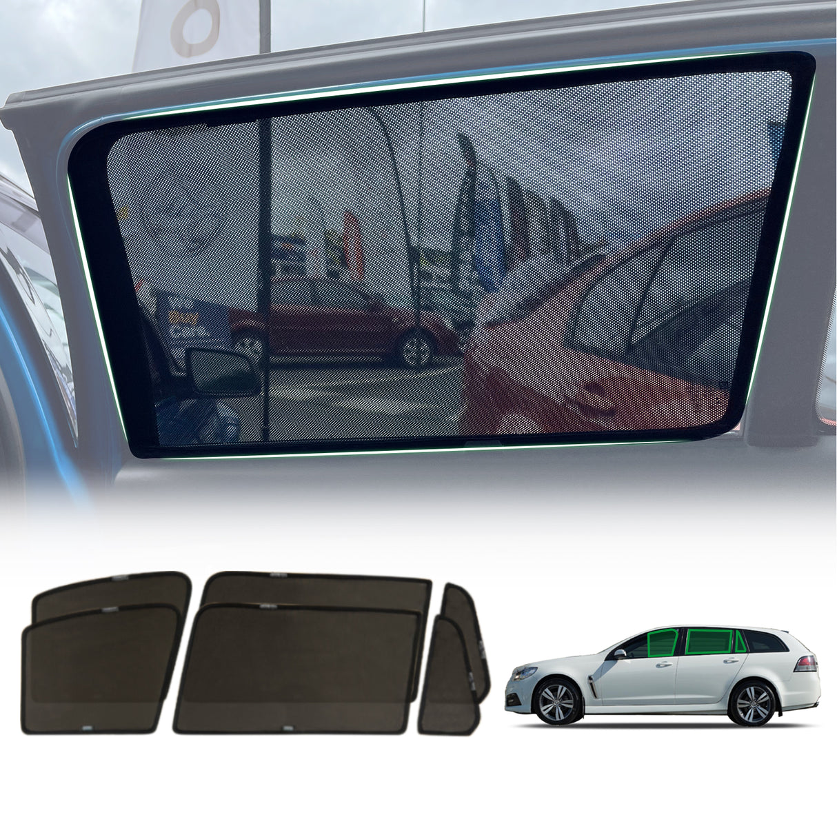 Magnetic Window Sun Shade for Holden Commodore VE VF Wagon 6PCS