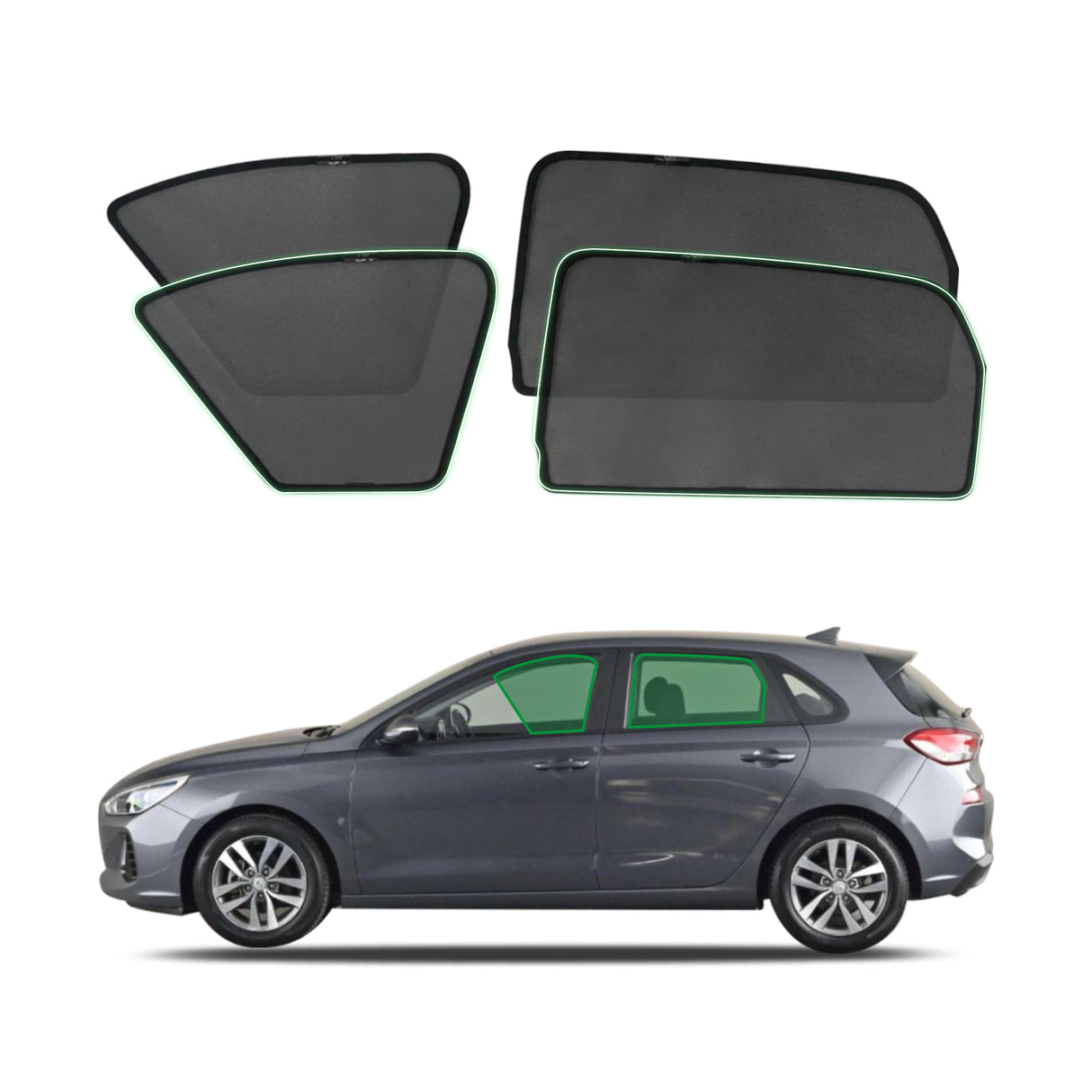 Magnetic Window Sun Shade for Hyundai I30 Hatch 2017-Onwards
