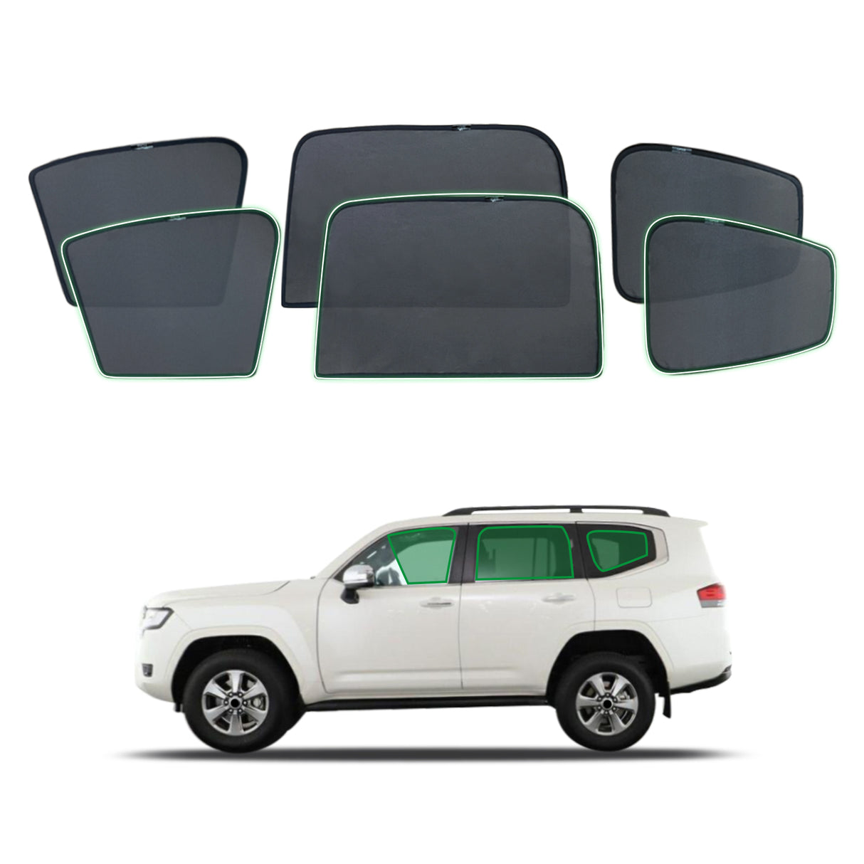 Magnetic Window Sun Shade for Toyota Land Cruiser 300 Series 2021-Onwards