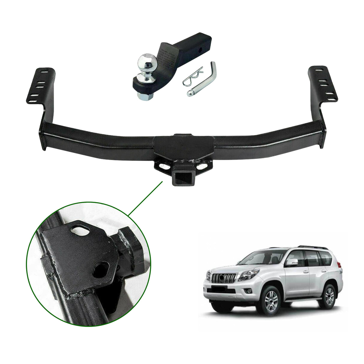 2" Tow Bar Tongue + Tow Ball Kit for Toyota Land Cruiser Prado 150 2010-2014  #Pick Up Only