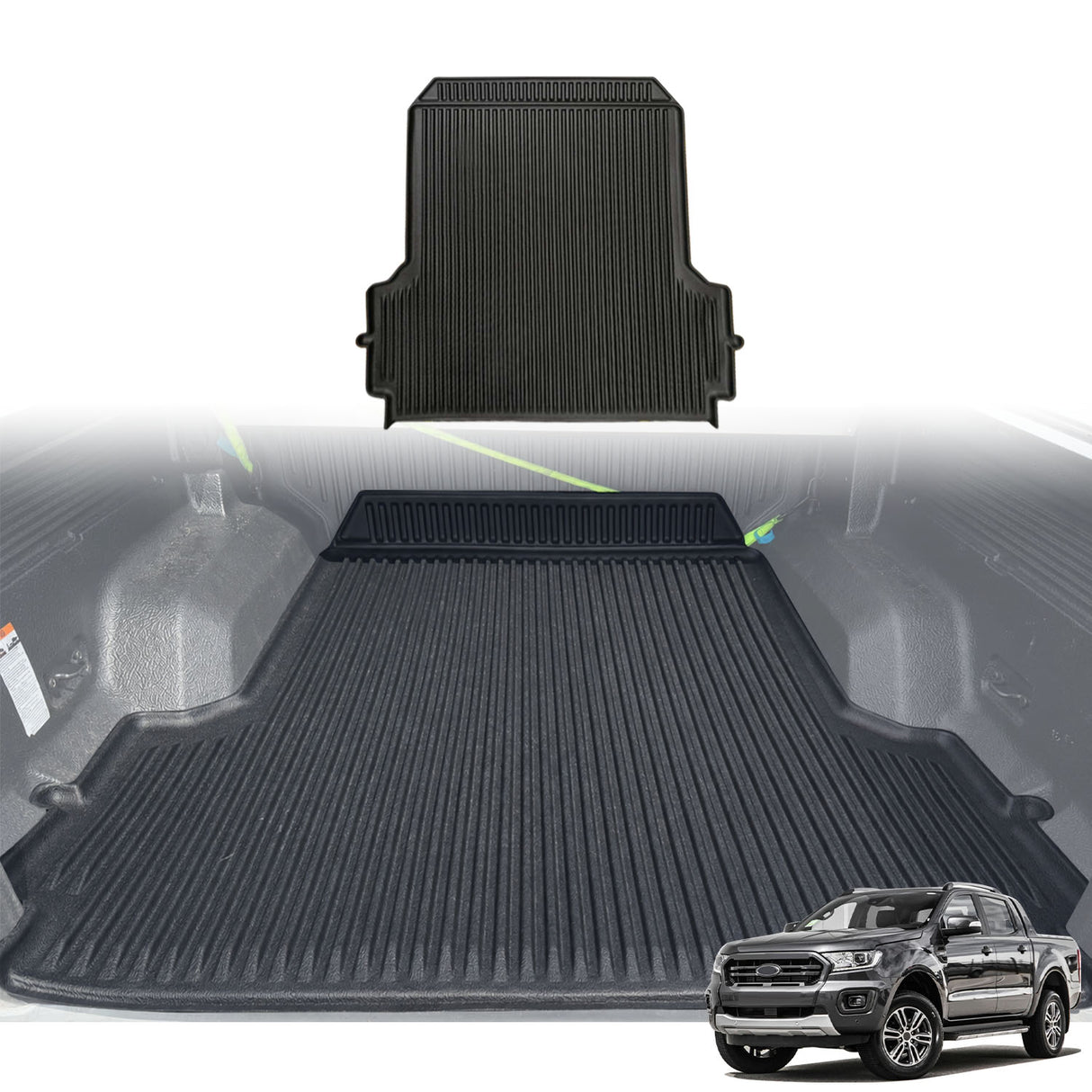 Ute Mat for Ford Ranger Dual Cab 2011-2022 with Factory Plastic Tub Liner