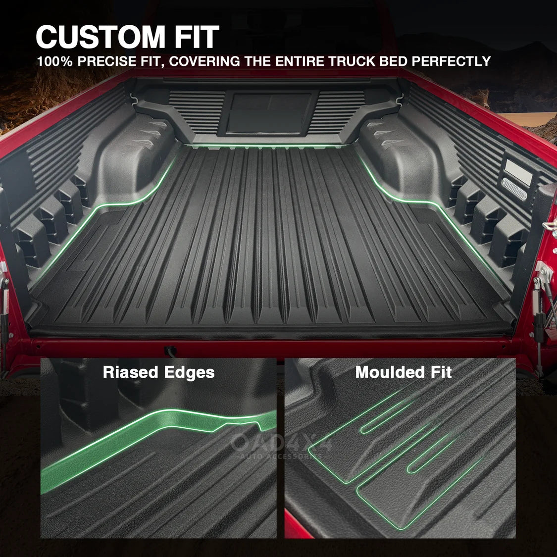 Ute Mat for Toyota Hilux Rugged X Dual Cab 2025-Onwards Fitted with Factory Plastic Tub Liner