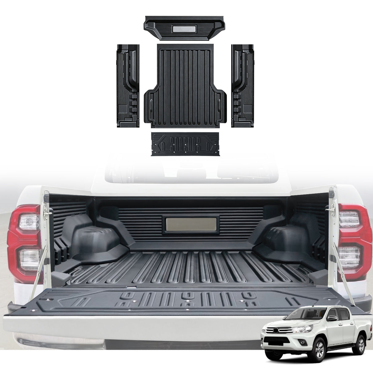 5PCS Ute Mat Set for Toyota Hilux Dual Cab 2015-2025 A Deck - SR5 / GR / Rogue