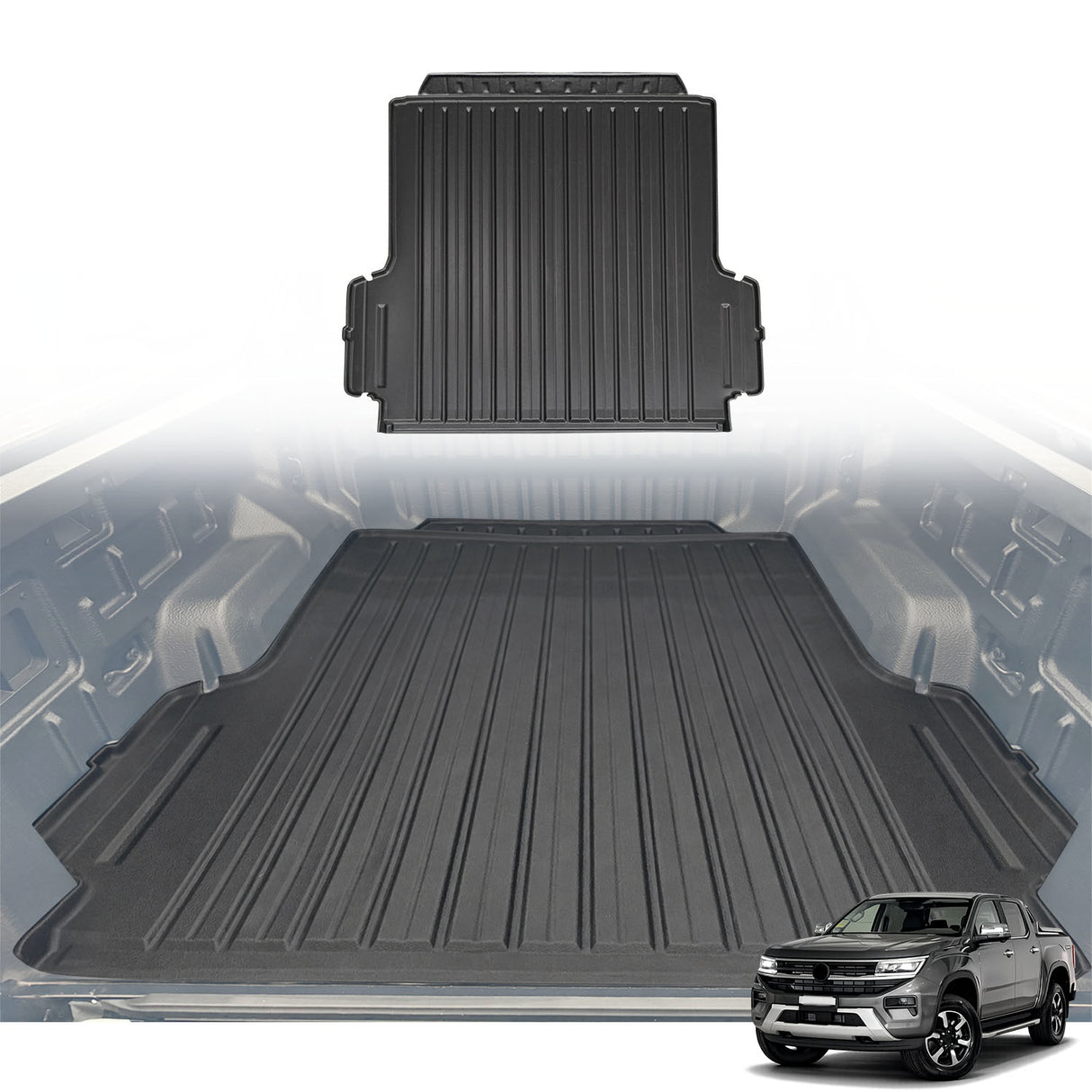 Ute Mat for Volkswagen Amarok Dual Cab NF Series 2023-Onwards with Factory Plastic Tub Liner