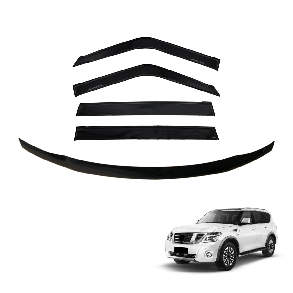 Bonnet Protector & Luxury Weathershields for Nissan Patrol Y62 2012-2019