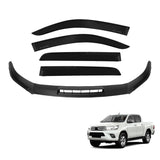 Bonnet Protector & Injection Weathershields for Toyota Hilux Dual Cab 2015-2020