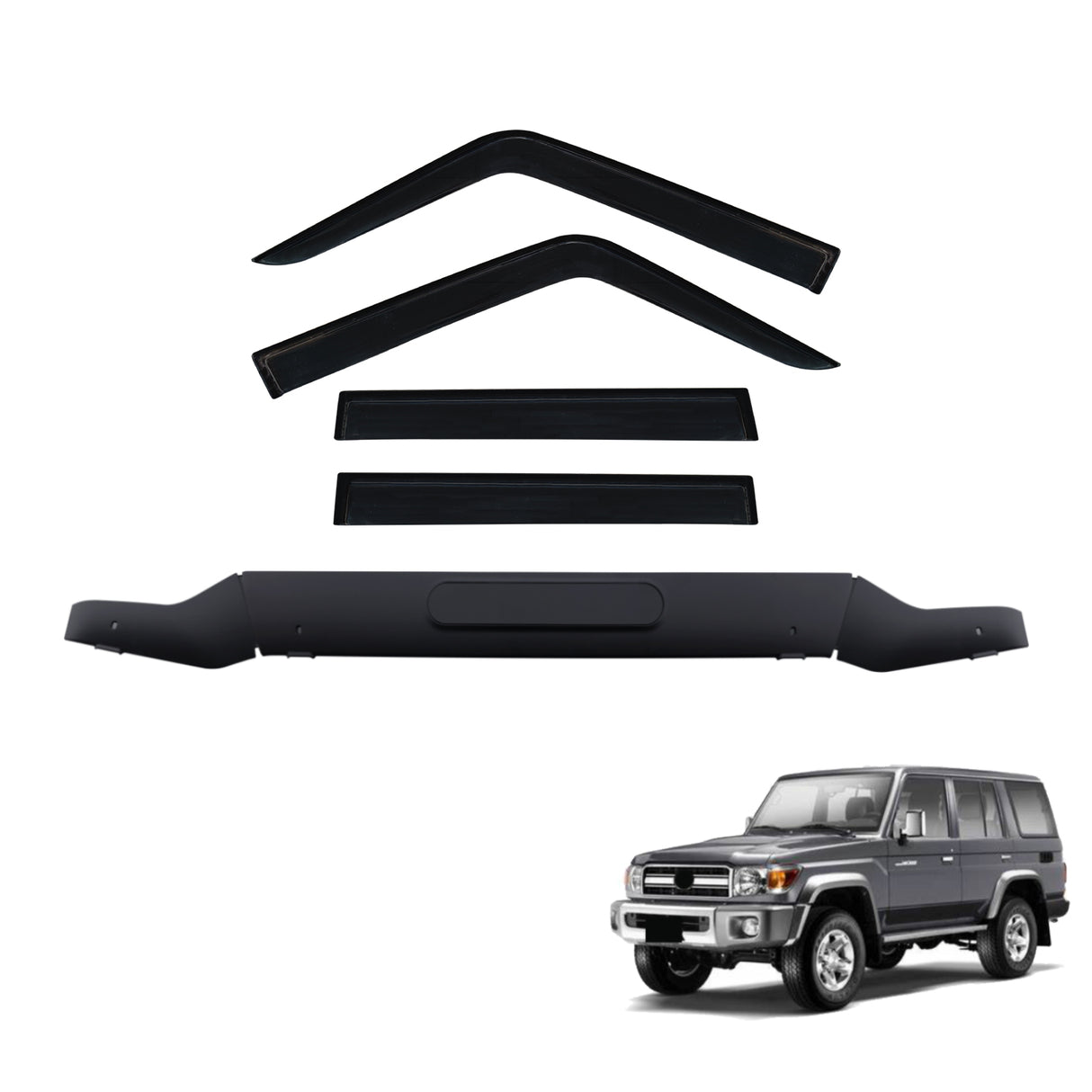 Bonnet Protector & Weather Shields for Toyota Land Cruiser 70 76 79 Series 2007-2023