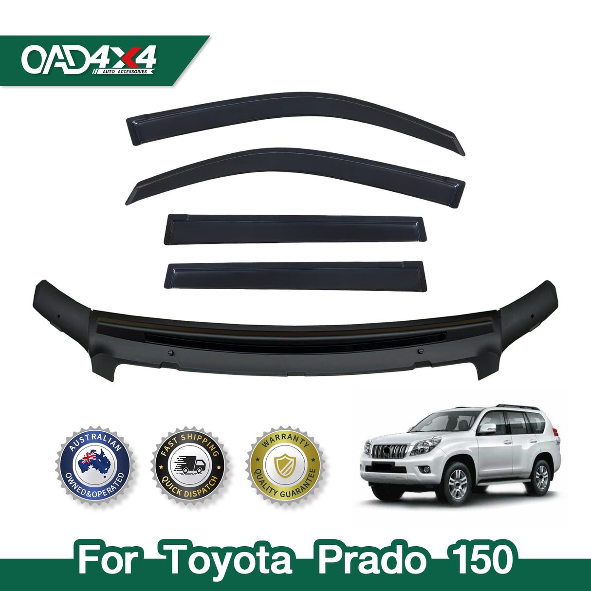 Bonnet Protector & Weather Shields for Toyota Prado 150 2010-2013