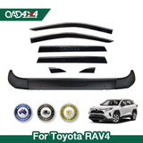 Bonnet Protector & Stainless Edge Weather Shields for Toyota RAV4 2019-Onwards 6PCS