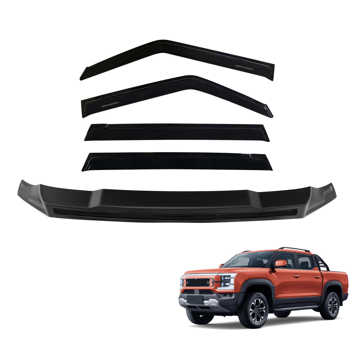 Bonnet Protector & Luxury Weather Shields for BYD Shark 6 2024-Onwards