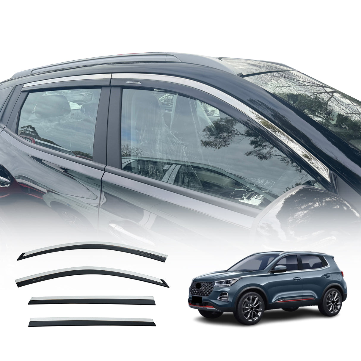 Stainless Edge Weather Shields for Chery Tiggo 4 Pro 2024-Onwards
