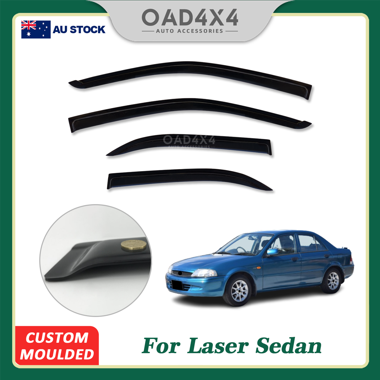 Weather Shields for Ford Laser Sedan 1998-2002