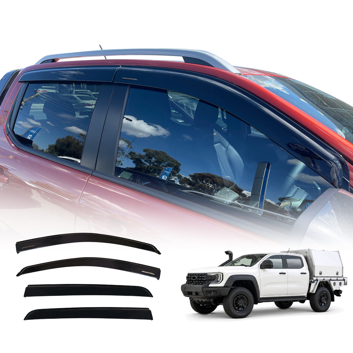 Injection Weather Shields for Ford Ranger Super Duty Dual Cab 2026-Onwards