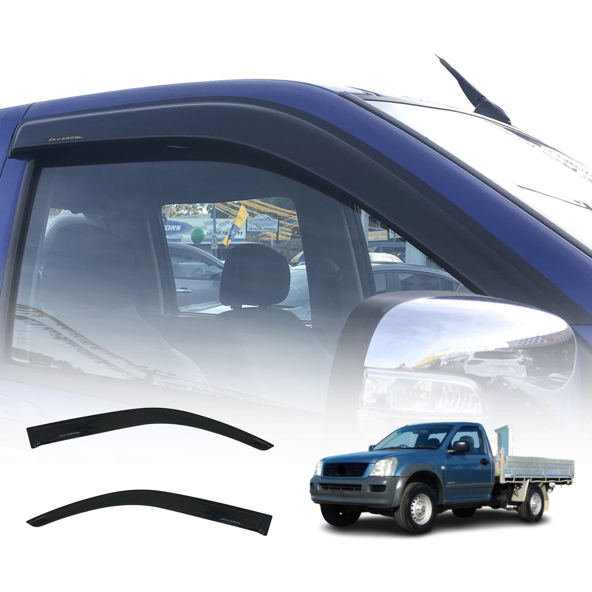 Luxury Weather Shields for Holden Colorado RC Series Single / Extra Cab 2008-2012 2PCS