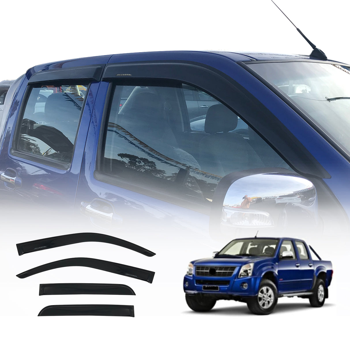 Luxury Weather Shields for Holden Rodeo 2003-2008