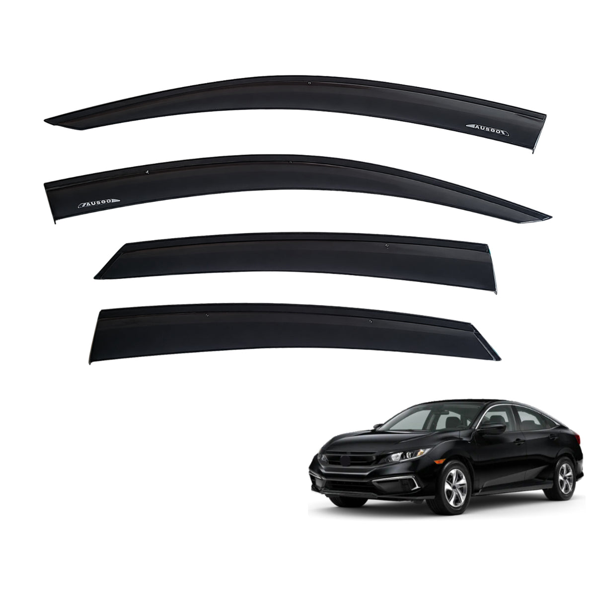 Injection Weather Shields for Honda Civic 10th Sedan 2016-2021