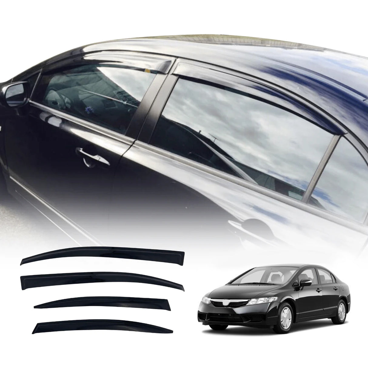 Weather Shields for Honda Civic Sedan 8th gen 2006-2011