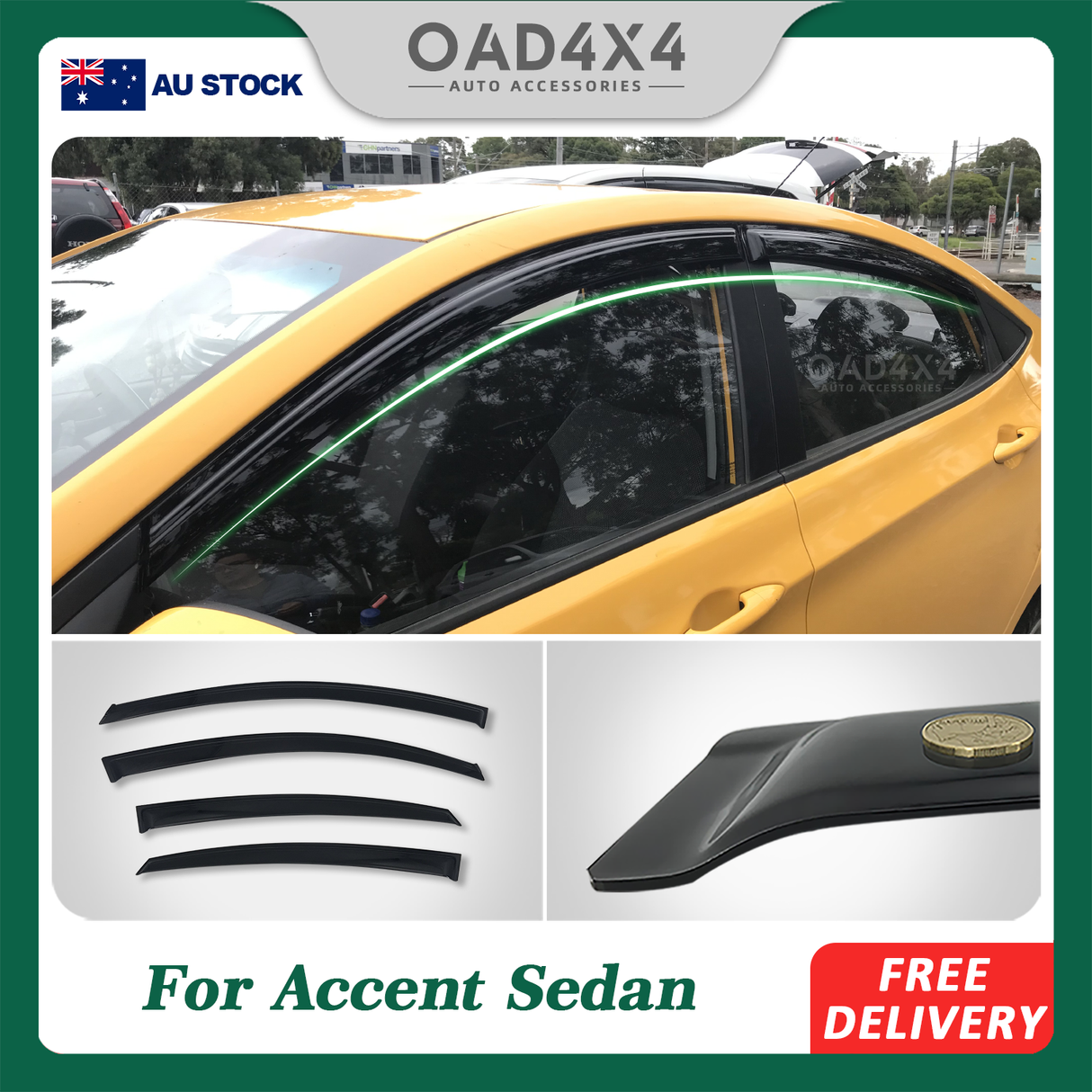 Weather Shields for Hyundai Accent RB Sedan 2011-2019