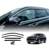 Stainless Edge Weather Shields for Hyundai Palisade 2019-2025 6PCS