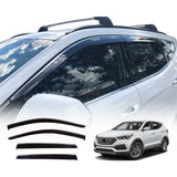 Stainless Edge Weather Shields for Hyundai Santa Fe DM Series 2012-2018