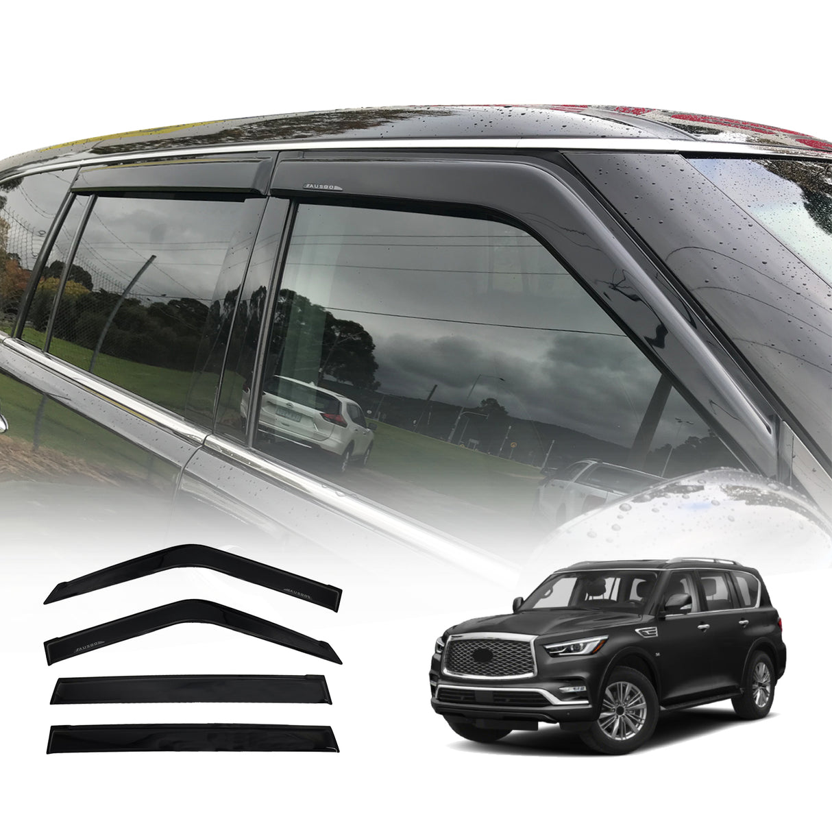 Luxury Weather Shields for Infiniti QX80 Z62 2015-2019