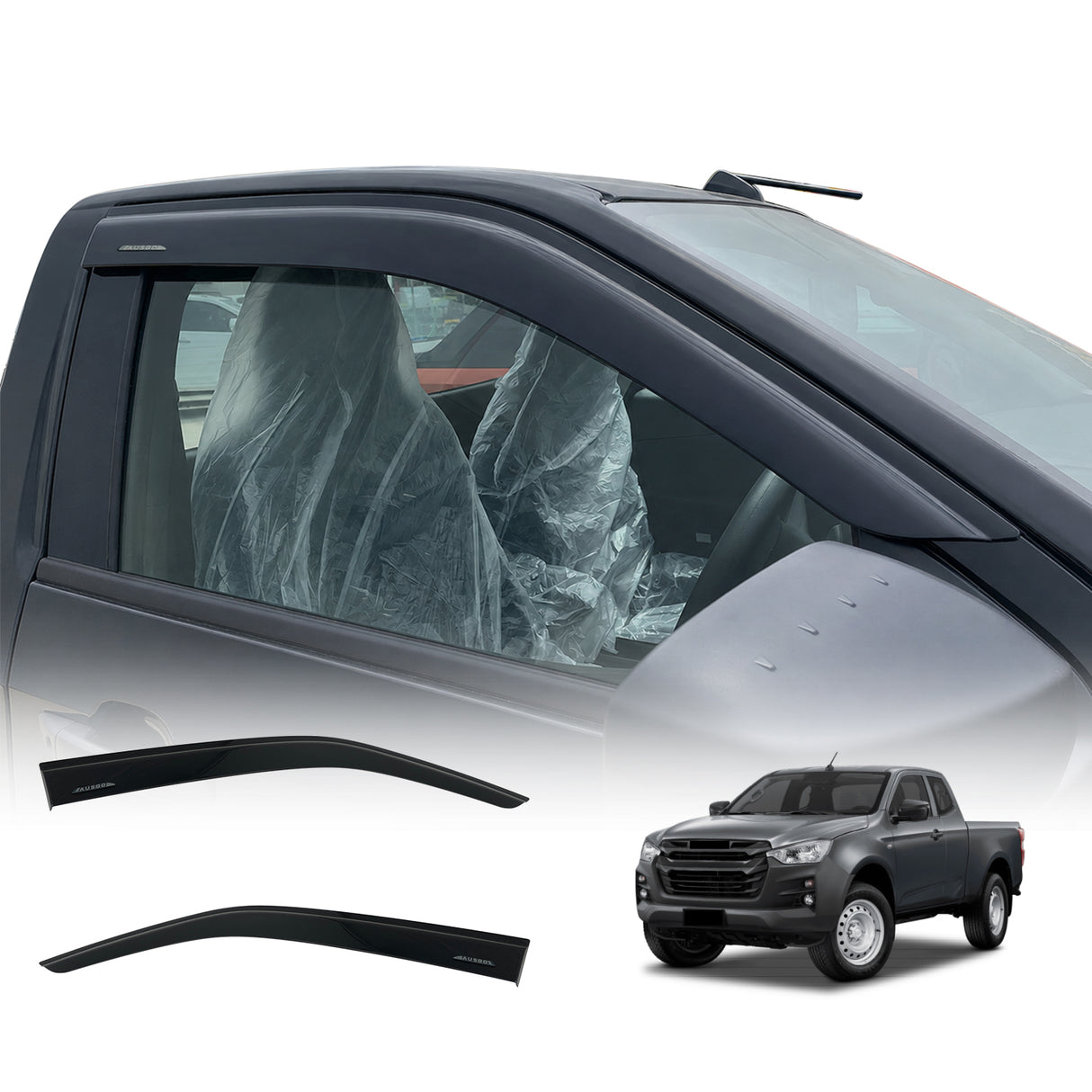 Injection Weather Shields for ISUZU DMAX D-MAX  Single / Extra Cab 2020-Onwards 2PCS