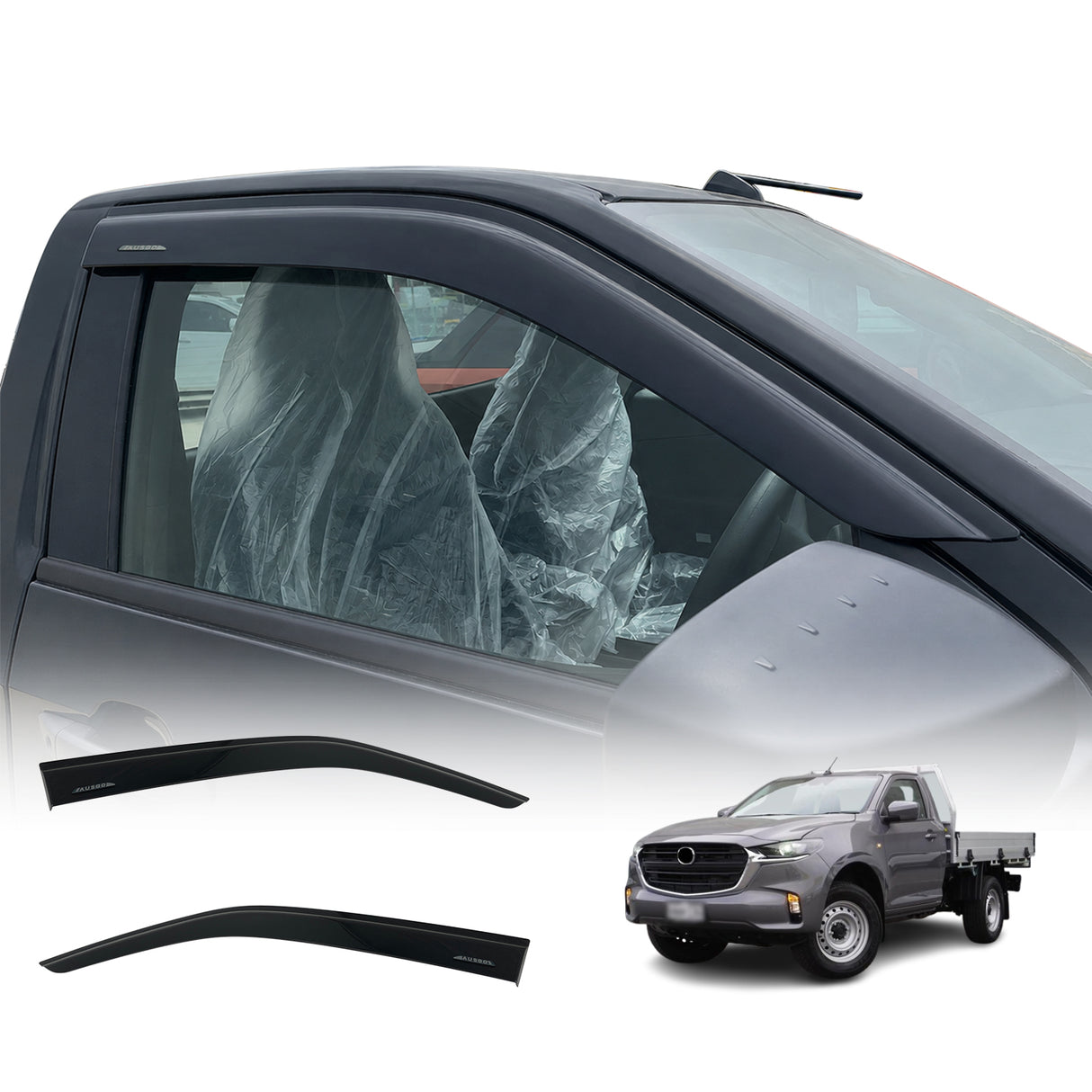 Injection Weather Shields for Mazda BT50 BT-50 Single / Extra Cab 2020-Onwards 2PCS