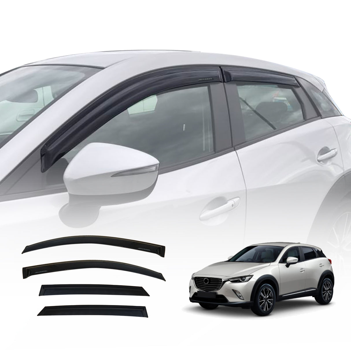 Luxury Weather Shields for Mazda CX3 CX-3 2015-Onwards