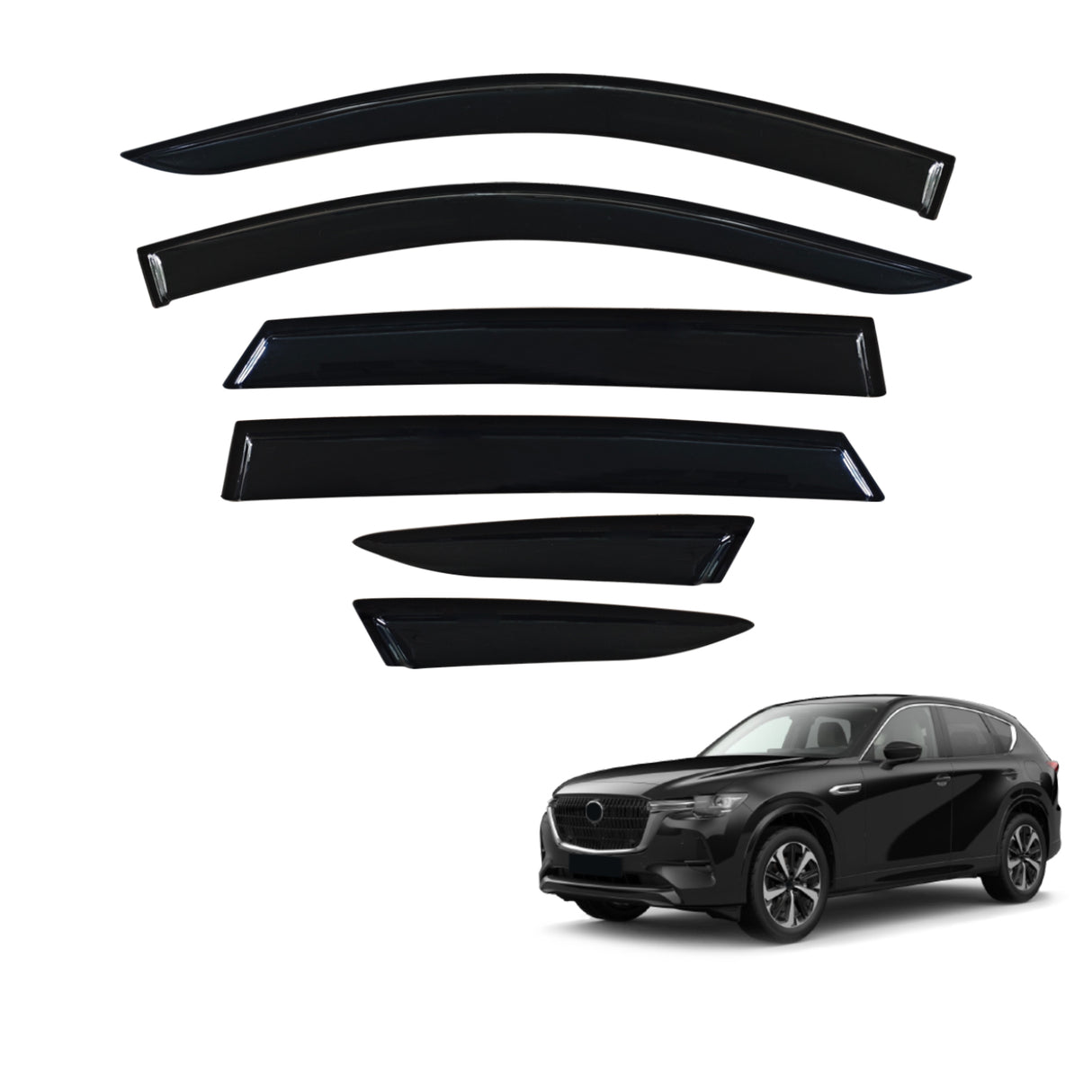Weather Shields for Mazda CX-60 CX60 2023-Onwards 6PCS