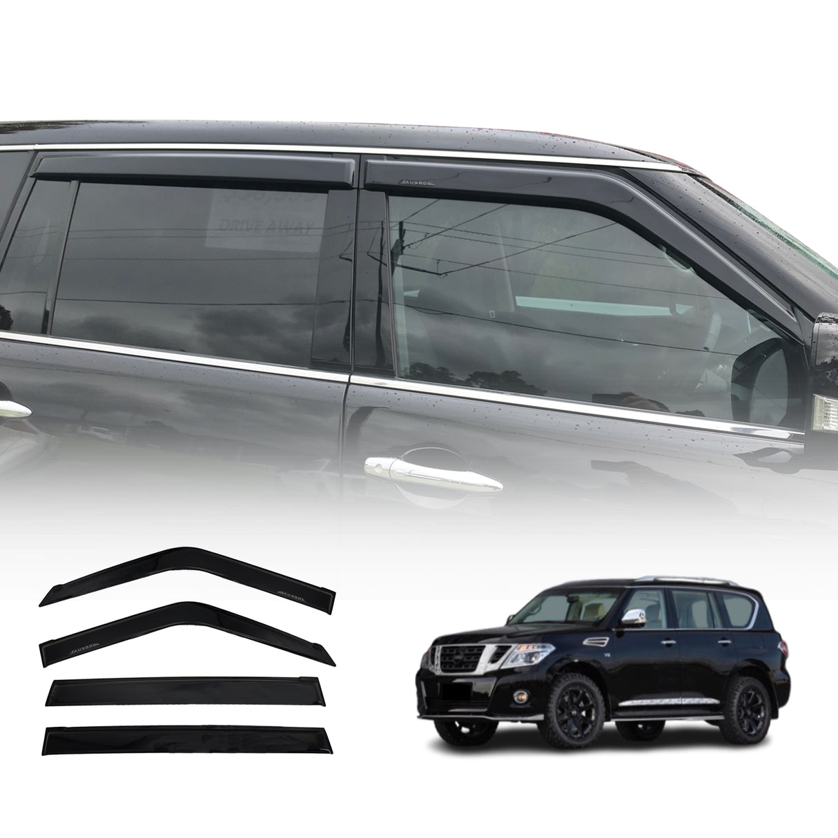 Luxury Weather Shields for Nissan Patrol Y62 2012-Onwards