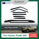 Bonnet Protector & Stainless Edge Weather Shield for Toyota Land Cruiser Prado 250 2024-Onwards